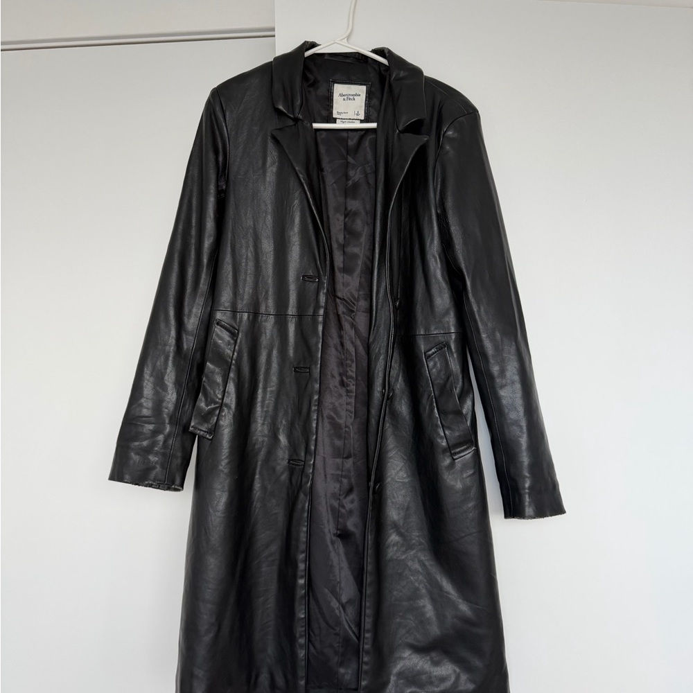 Women's Black Leather Coat